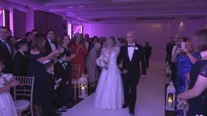 bride walking down the isle. Jewish wedding video